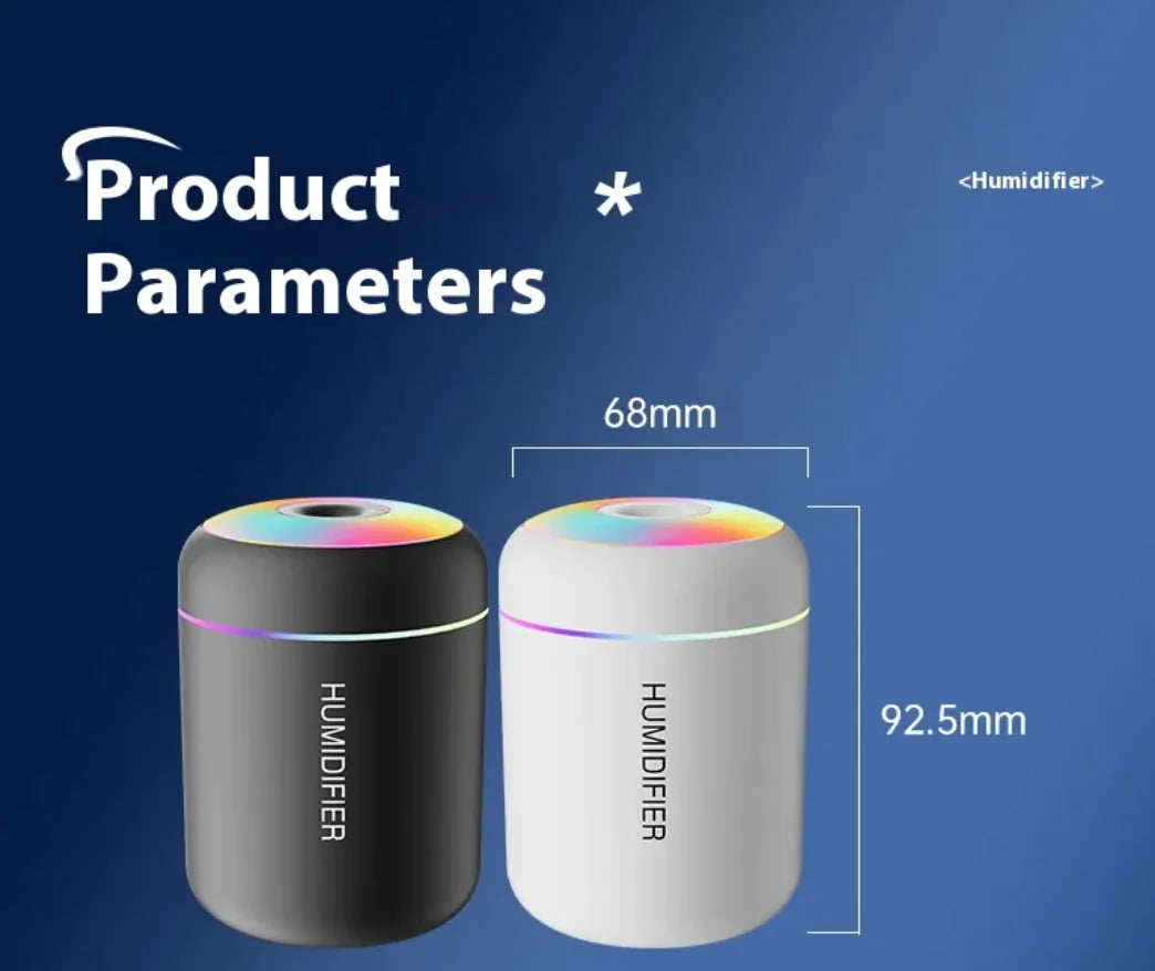 Mini Silent Seven-Color Ambient Light Humidifier